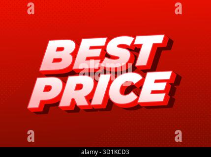 50% di sconto. Tipografia promozionale accattivante con toni vivaci, ombre uniformi e un potente aspetto dimensionale Illustrazione Vettoriale