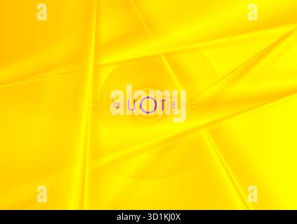 Strisce lisce di colore giallo brillante e cerchi lucidi sfondo sfocato astratto. Progettazione vettoriale Illustrazione Vettoriale