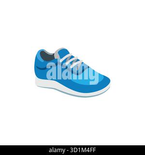 Scarpa atletica su sfondo bianco Illustrazione Vettoriale