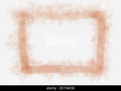 Rosso telaio ad acquerello su carta bianca Foto Stock