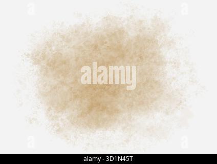 Acquerello astratto dipinto a mano su sfondo bianco. Sfondo Aquarelle di colore marrone Foto Stock