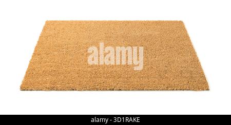Tappeto di benvenuto vuoto isolato su sfondo bianco Foto Stock