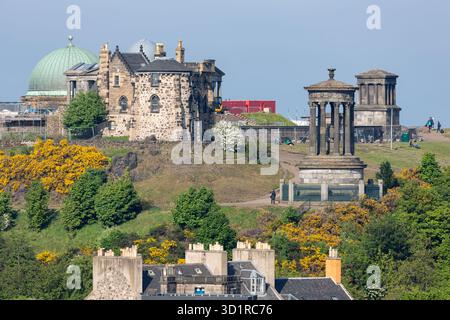 Vista a Calton Hill a Edimburgo, Scozia Foto Stock