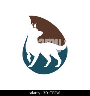 logo del cane bellissimo logo del cane Illustrazione Vettoriale