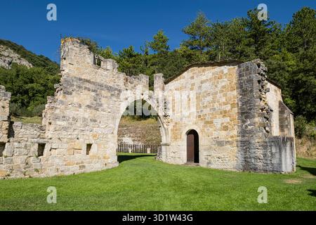 Monastero benedettino di San Adriano, Monastero di Santa María la Real de Iranzu, XII - XIV secolo, Camino de Santiago, Abár Foto Stock