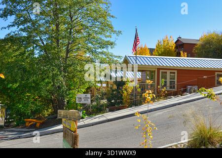 Cabine del Mount Lemmon Hotel a Summerhaven, Arizona Foto Stock