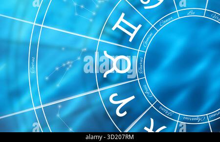 Segno zodiacale Taurus, simbolo astrologico Foto Stock