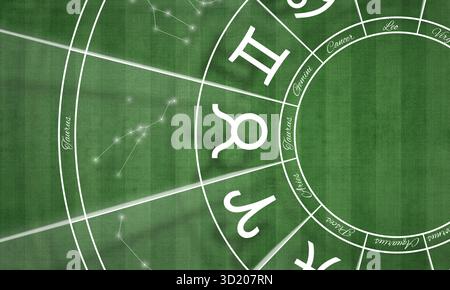 Segno zodiacale Taurus, simbolo astrologico Foto Stock