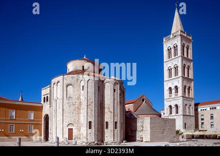 Chiesa di San Donato e campanile, foro Romano, Zara, Croazia Foto Stock