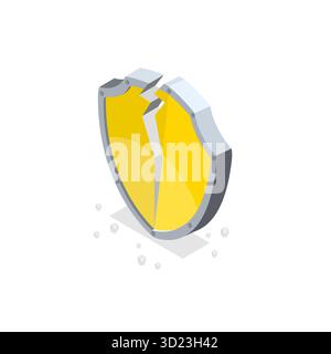 Set piatto isometrico 3D di icone hacker, Cyber Crime. Punto 10 Foto Stock