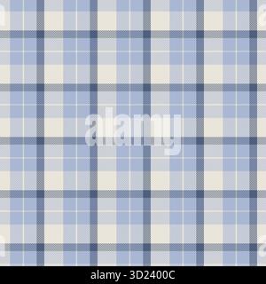 Classico tessuto a quadri blu crema Illustrazione Vettoriale