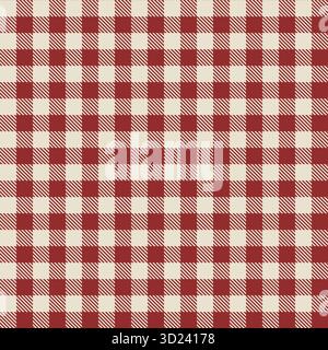 Classico Red Cream Buffalo Check Illustrazione Vettoriale