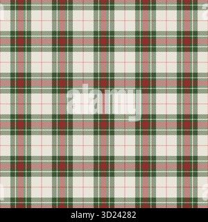 Vintage Holiday Red Green Plaid Illustrazione Vettoriale
