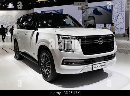Tokyo, Giappone. 30 ottobre 2025. La Nissan Patrol è stata presentata alla stampa del Japan Mobility Show 2025 a Tokyo, Giappone, giovedì 30 ottobre 2025. Foto di Keizo Mori/UPI credito: UPI/Alamy Live News Foto Stock