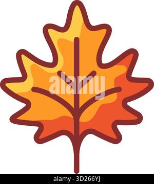 Carino set di illustrazioni vettoriali delle foglie autunnali. Illustrazione Vettoriale