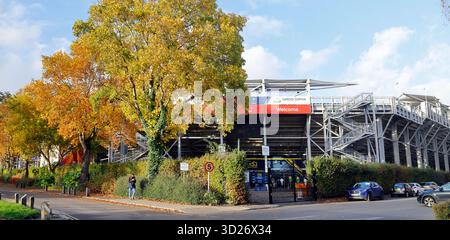 Glamorgan County Cricket Ground, (Criced Morgannwg), Sophia Gardens, Cardiff City Centre, South Wales, REGNO UNITO. Autunno. Presa ottobre 2025 Foto Stock