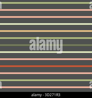 Bordo dello sfondo con motivo a strisce natalizie. Ripetizione senza cuciture del vettore natalizio delle linee orizzontali disegnate a mano. . Illustrazione vettoriale Illustrazione Vettoriale