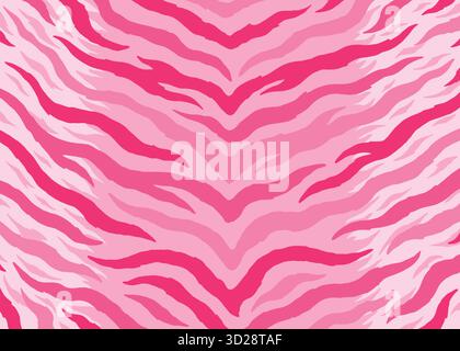 Design dello sfondo Tiger Skin. Sfondo dell'illustrazione vettoriale della stampa animale. Illustrazione del design della pelle di pelliccia selvatica per Web, arredamento per la casa, moda, Illustrazione Vettoriale