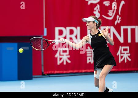 HONG KONG, Cina - durante il WTA 250 - Prudential Hong Kong Tennis Open al Victoria Park Tennis Court di Hong Kong, Cina Foto Stock