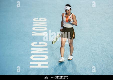 HONG KONG, Cina - durante il WTA 250 - Prudential Hong Kong Tennis Open al Victoria Park Tennis Court di Hong Kong, Cina Foto Stock
