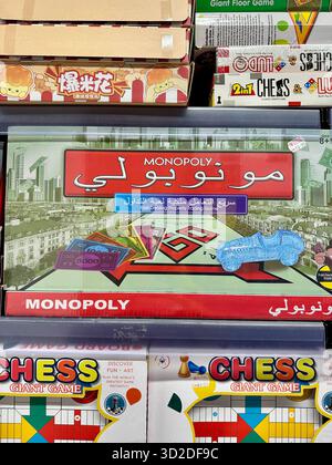 Falso gioco da tavolo monopolio arabo Foto Stock