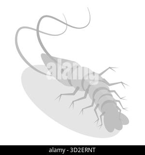 3D Isometric Flat Set of Variety of Plankton, Collection of Small Water Imrents. Punto 6 Foto Stock