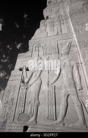 Arte, Templi di file, Assuan, Egitto Foto Stock