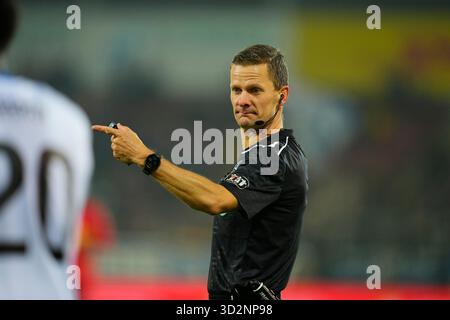Farum, Danimarca. 2 novembre 2025. Superligakampen mellem FC Nordsjaelland og OB Paa Right to Dream, Park i Farum soendag den 2. novembre 2025. Crediti: Ritzau/Alamy Live News Foto Stock