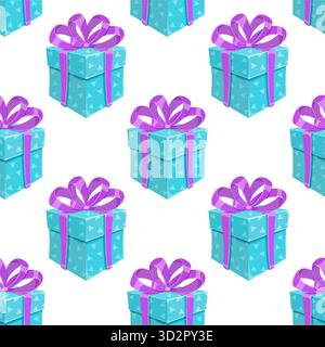 Modello della confezione regalo dei cartoni animati Illustrazione Vettoriale