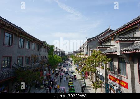 Pingtan, Fuzhou (Fujian), Cina: Antica città di Haitan vista dal quartier generale della città di Haitan (Museo della difesa costiera) Foto Stock
