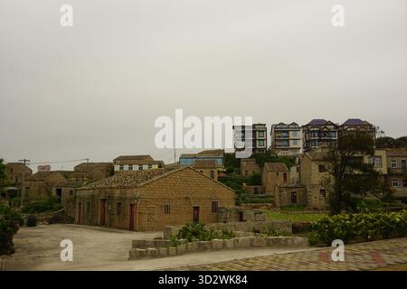 Pingtan, Fuzhou (Fujian), Cina: Villaggio di pescatori sull'isola di Hiatan Foto Stock