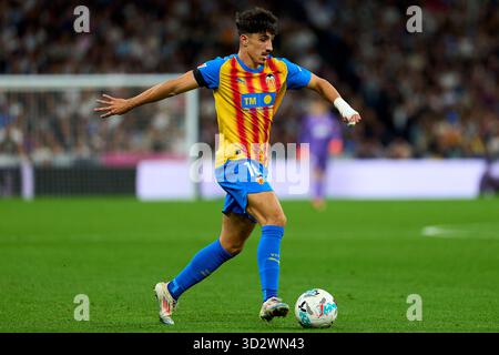 Pepelu del Valencia CF durante la partita LALIGA EA SPORTS tra il Real Madrid CF e il Valencia CF allo stadio Santiago Bernabeu, il 1° novembre 2025. - 01/11/2025 - Spagna / Madrid / Madrid - LGM / le Pictorium Foto Stock