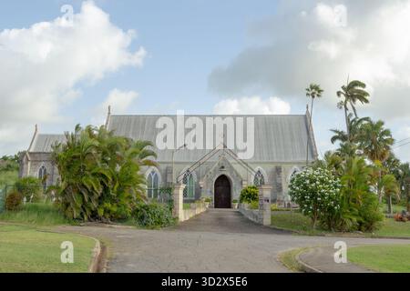 Chiesa anglicana di tutti i Santi a Barbados, una storica chiesa in pietra che riflette l'architettura coloniale britannica e il patrimonio cristiano dell'isola. Foto Stock