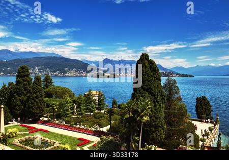STRESA, ITALIA 5 AGOSTO 2025: Isola bella sul Lago maggiore, in Piemonte, Italia. Foto Stock