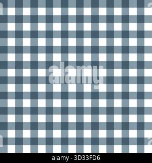 Bellissimo motivo a quadri Vichy in tonalità di acquerello blu e bianco. Illustrazione Vettoriale