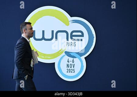 Villepinte, Francia. 4 novembre 2025. Illustrazione dell'esposizione mondiale del nucleare al Villepinte Exhibition Center il 4 novembre 2025. Foto di Tomas Stevens/ABACAPRESS.COM credito: Abaca Press/Alamy Live News Foto Stock