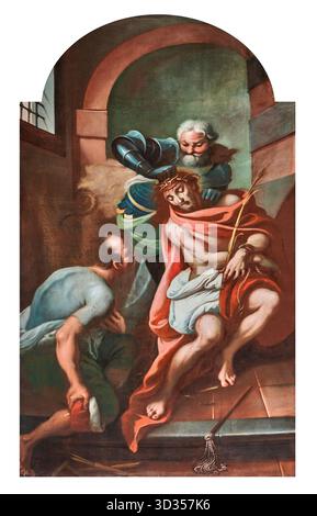 Incoronazione di spine - olio su tela - Francesco oliva - 1785 - Matera, chiesa del Purgatorio Foto Stock