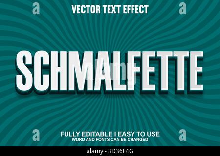 Effetto testo vettoriale modificabile Illustrazione Vettoriale