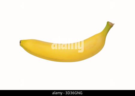 Fresca banana giallo isolato su sfondo bianco Foto Stock