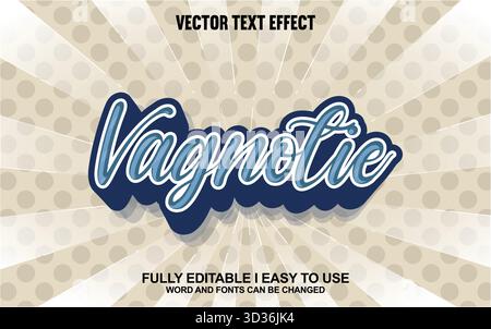 Effetto testo vettoriale modificabile Illustrazione Vettoriale