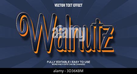 Effetto testo vettoriale modificabile Illustrazione Vettoriale