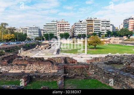 Museo del foro Romano di Salonicco Foto Stock
