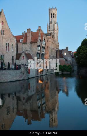 Rosary Quay, Bruges, Belgio, Europa Foto Stock