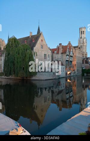 Rosary Quay, Bruges, Belgio, Europa Foto Stock