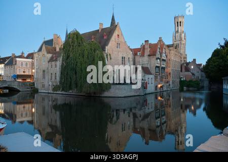Rosary Quay, Bruges, Belgio, Europa Foto Stock