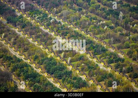 Vista aerea del deposito delle munizioni Munitionsversorgungszentrum West der Bundeswehr, ex Heeresmunitionsanstalt Wulfen Munitionsanstalt (Muna), in Foto Stock