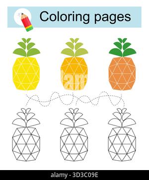 Giochi educativi per bambini. Pagina da colorare. Illustrazione Vettoriale