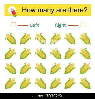 Giochi educativi per bambini. Quanti CE ne sono? Illustrazione Vettoriale