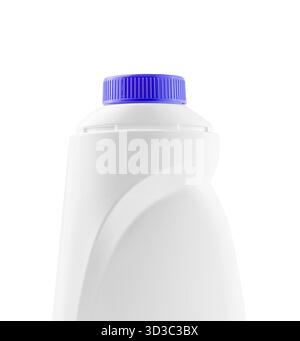 Alimenti, bottiglia di plastica bianca per detergente per bucato liquido Foto Stock