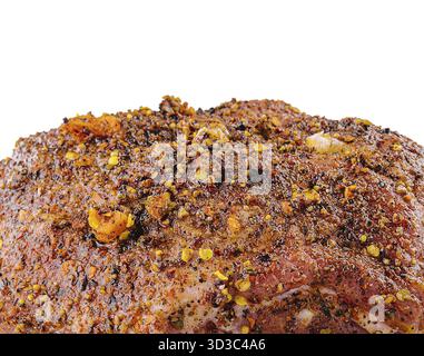 Cibo, primo piano di carne di pollo marinata cruda Foto Stock